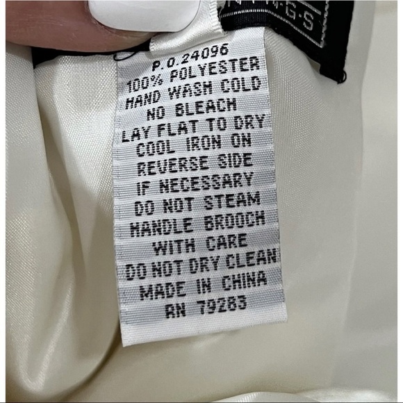 Alex Evenings Sz 14 Long Ivory One Shoulder Rhinestone Formal Gown Wedding Dress - Picture 9 of 9